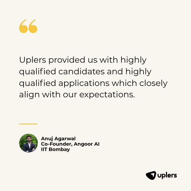 Slide 3: testimonial from Anuj Agarwal, Angoor AI